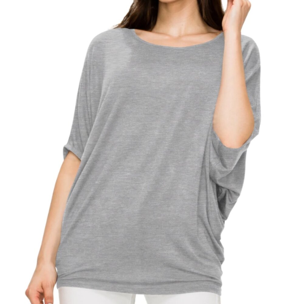 bobeau Knit Top Lightweight Slate Blue/Gray SZ Large EUC